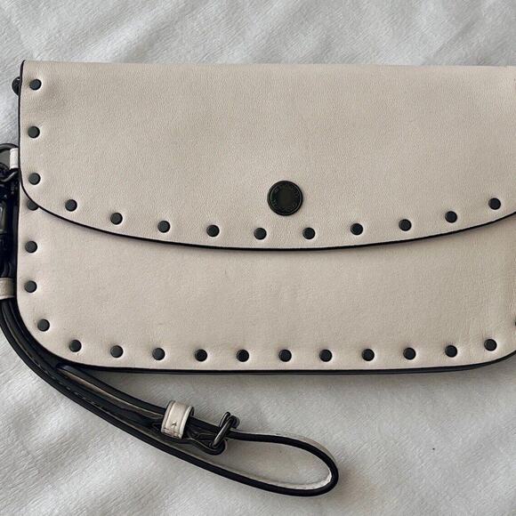 Coach Chalk/White 1941 Clutch Bag With Rivets - Picture 1 of 9